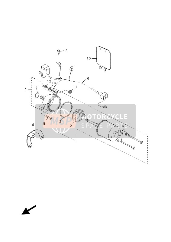 BL2H18150000, Fil,  Demarreur Elect, Yamaha, 1